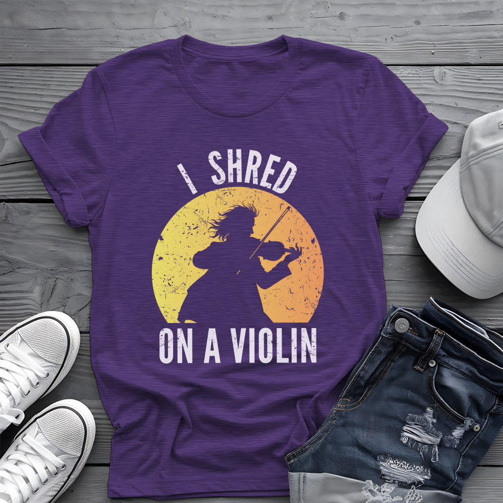 I Shred On A Violin Tee 🎻 Funny Violinist Shirt
