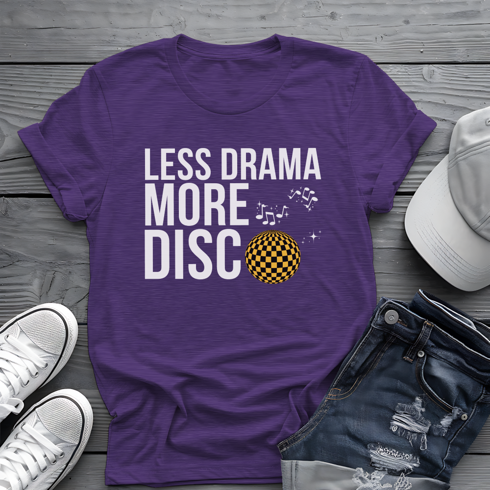 Less Drama More Disco Tee 🕺 Funny Retro 70s Shirt